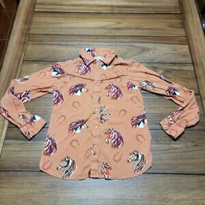 Cotton & Rye Outfitters LS Pearl Snap Kids Western Shirt - Size M (8)